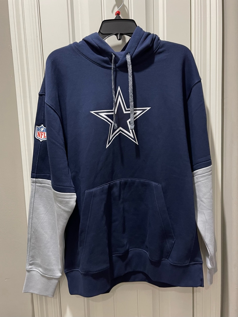 Dallas Cowboys NFL Navy and White Crewneck Hoodie